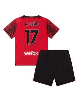 AC Milan Rafael Leao #17 Heimtrikotsatz für Kinder 2023-24 Kurzarm (+ Kurze Hosen)